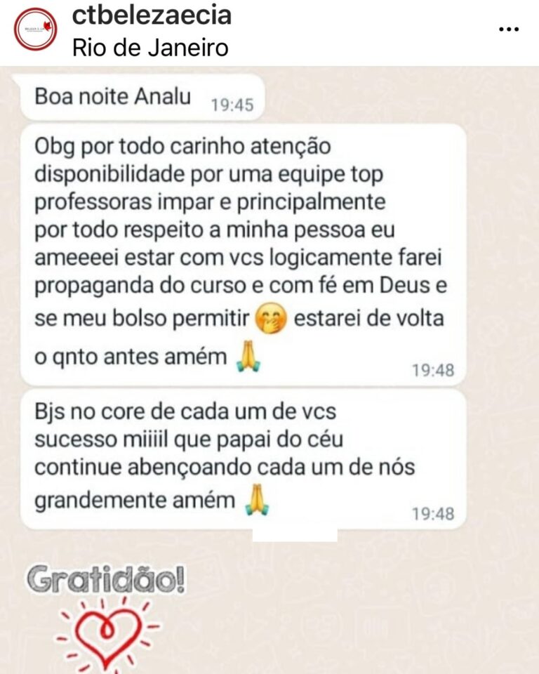Depoimento - Beleza & Cia