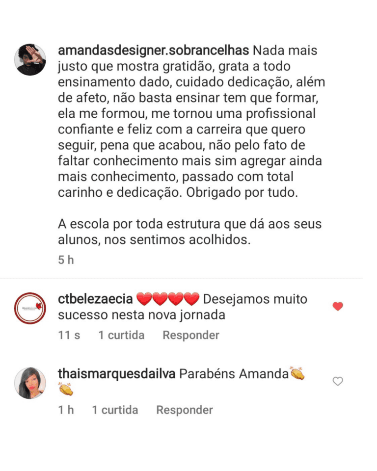 VEJA O QUE ESTÃO FALANDO SOBRE NOSSO CURSO